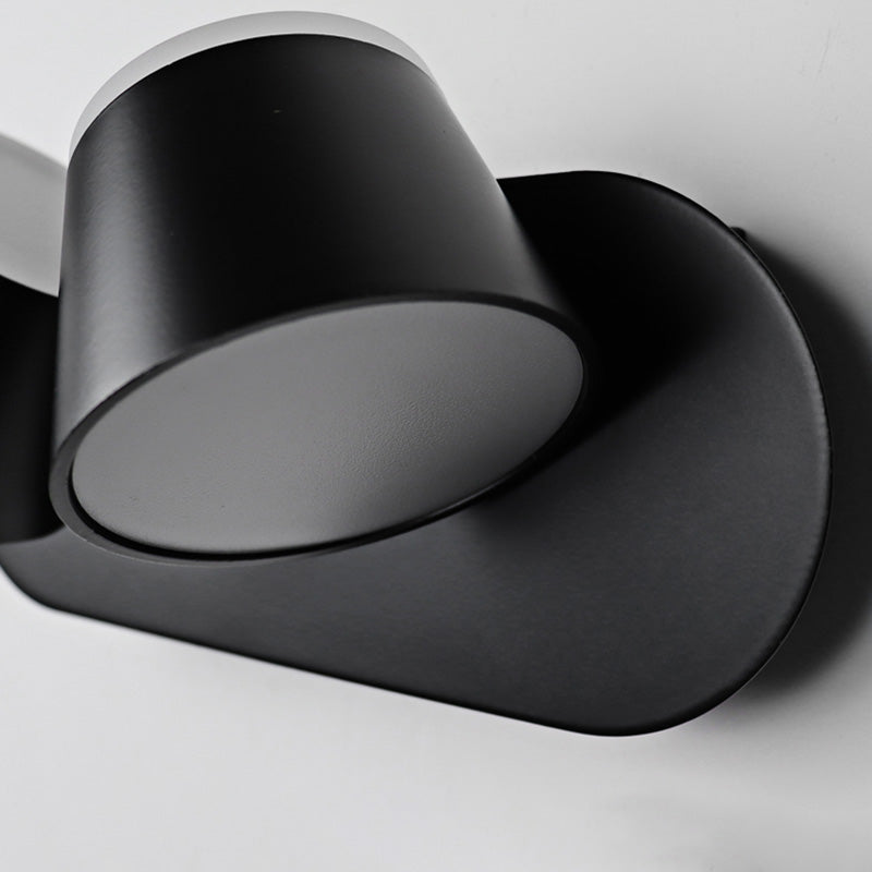 Modern Montaggio Montano Light con ombra acrilica Luce calda Luce in nero in nero/bianco