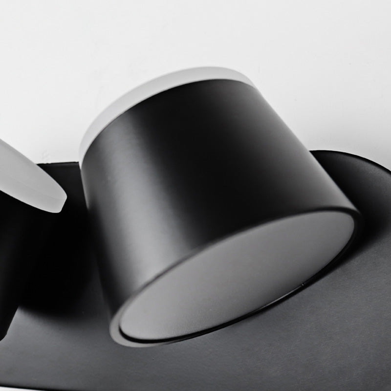 Modern Montaggio Montano Light con ombra acrilica Luce calda Luce in nero in nero/bianco