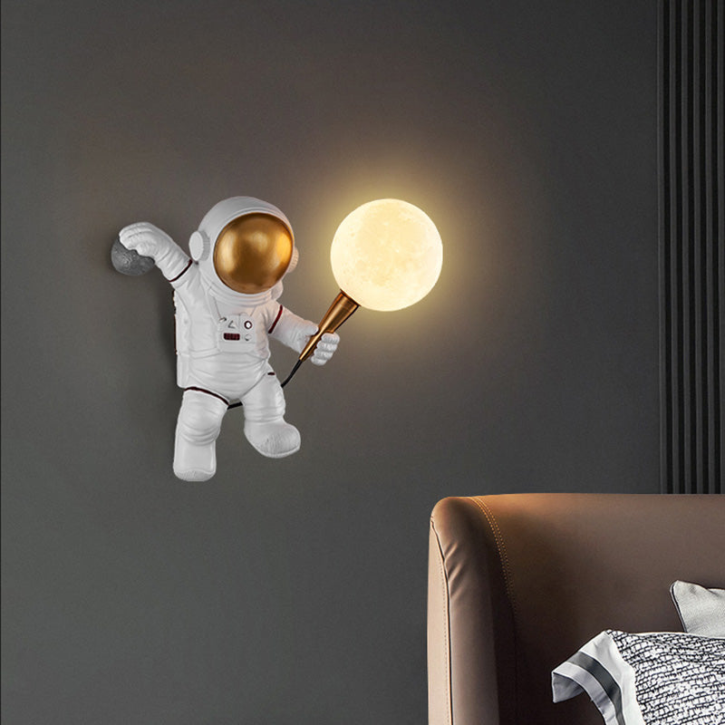 Contemporary Simplicity Wall Sconce Lights Astronaut Shape Light for Bedroom