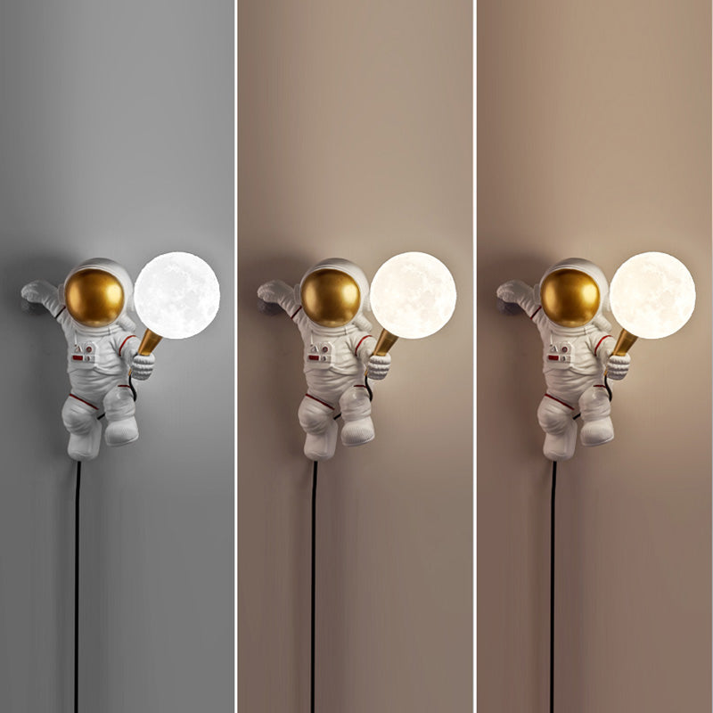 Contemporary Simplicity Wall Sconce Lights Astronaut Shape Light for Bedroom