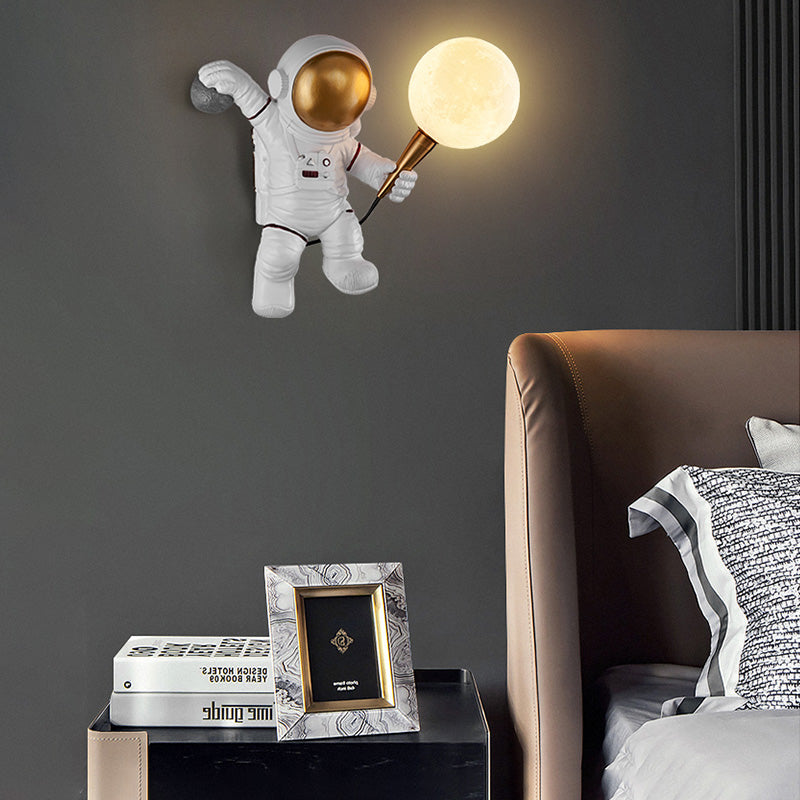 Contemporary Simplicity Wall Sconce Lights Astronaut Shape Light for Bedroom