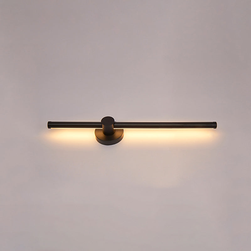 Metalen lineaire wandlicht SCONCES LED HEDENDAAGE WANDELEMUST LICHTBRIJFTE IN ZWART
