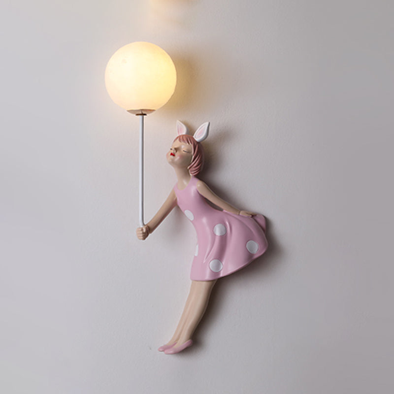 Lovely Little Girl Wall Sconce LED Wall Mounted Light Fixture for Kid Room