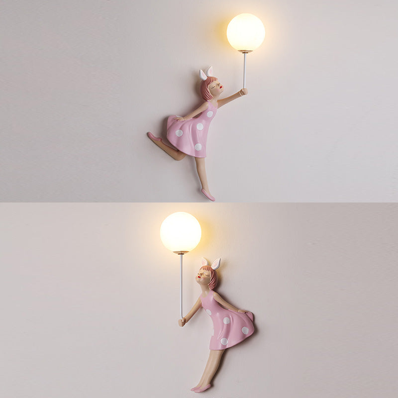 Lovely Little Girl Wall Sconce LED Wall Mounted Light Fixture for Kid Room