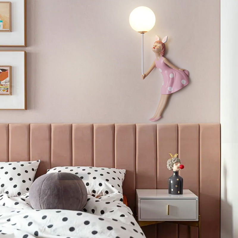 Lovely Little Girl Wall Sconce LED Wall Mounted Light Fixture for Kid Room