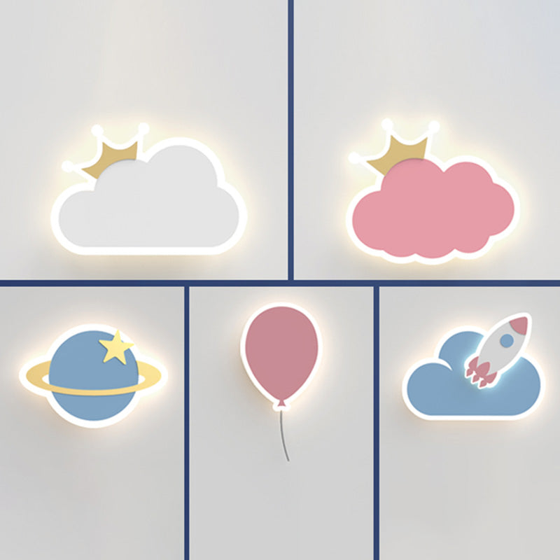 Kids Multiple Shaped Wall Mounted Light Fixture Bedroom Wall Mount Light Fixture
