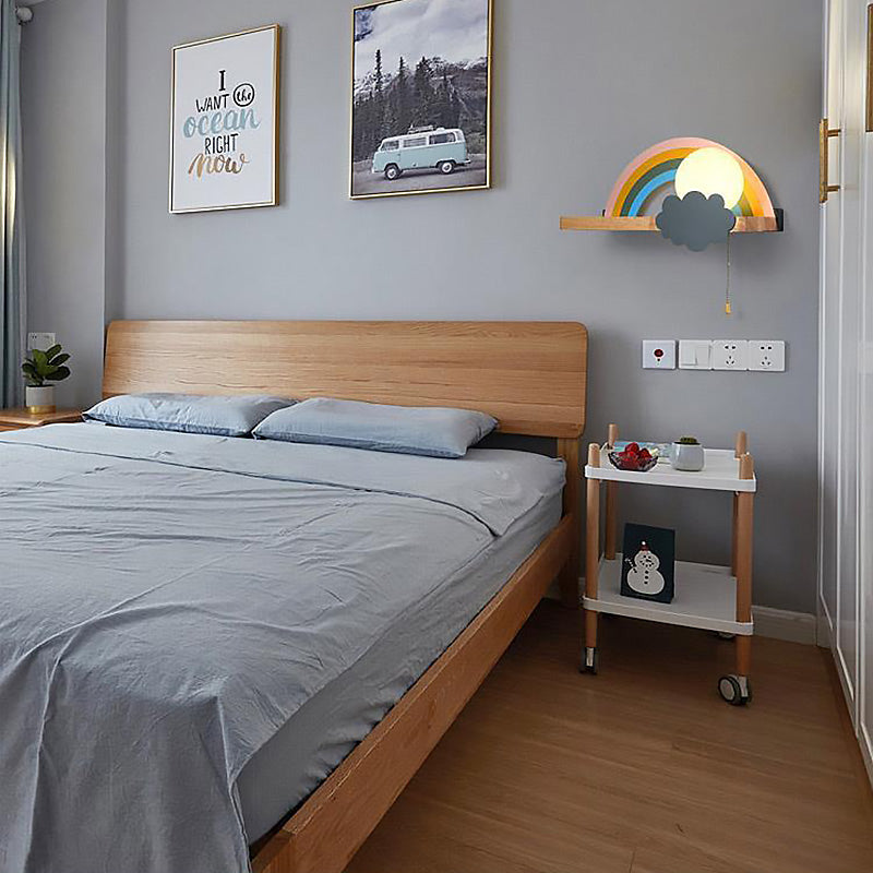 Rainbow Sconce Light Fixtures LED Single Bulb Wall Lamp for Child Room