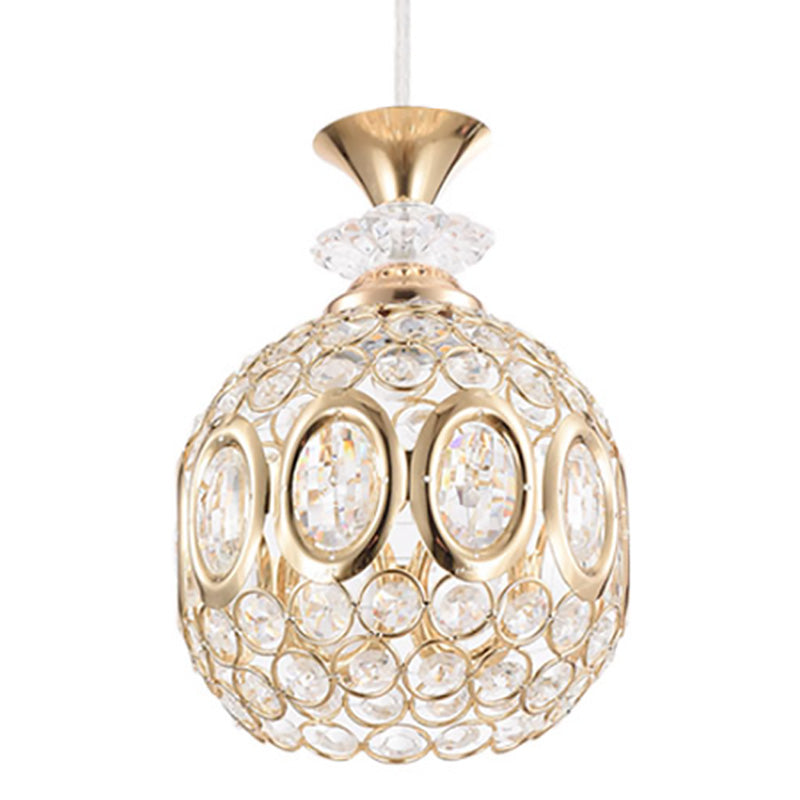 Einfachheit runde Anhänger Deckenleuchte Kristall Esszimmer LED Pendelleuchte Leuchte