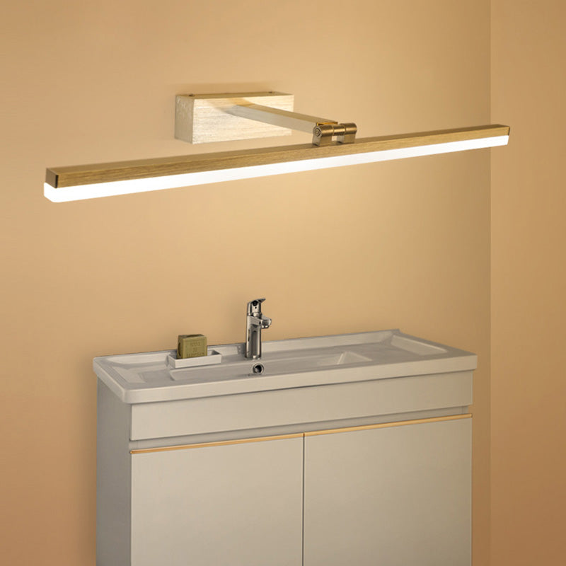 Modernist Single-Bulb Copper Mirror Front Light LED Metallic Wall Mounted Light for Bathroom
