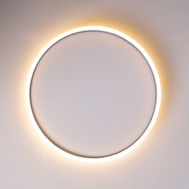Metal Circular Flush mount Ceiling Lamp Minimalism Style LED Flush Mount Lighting for Bedroom
