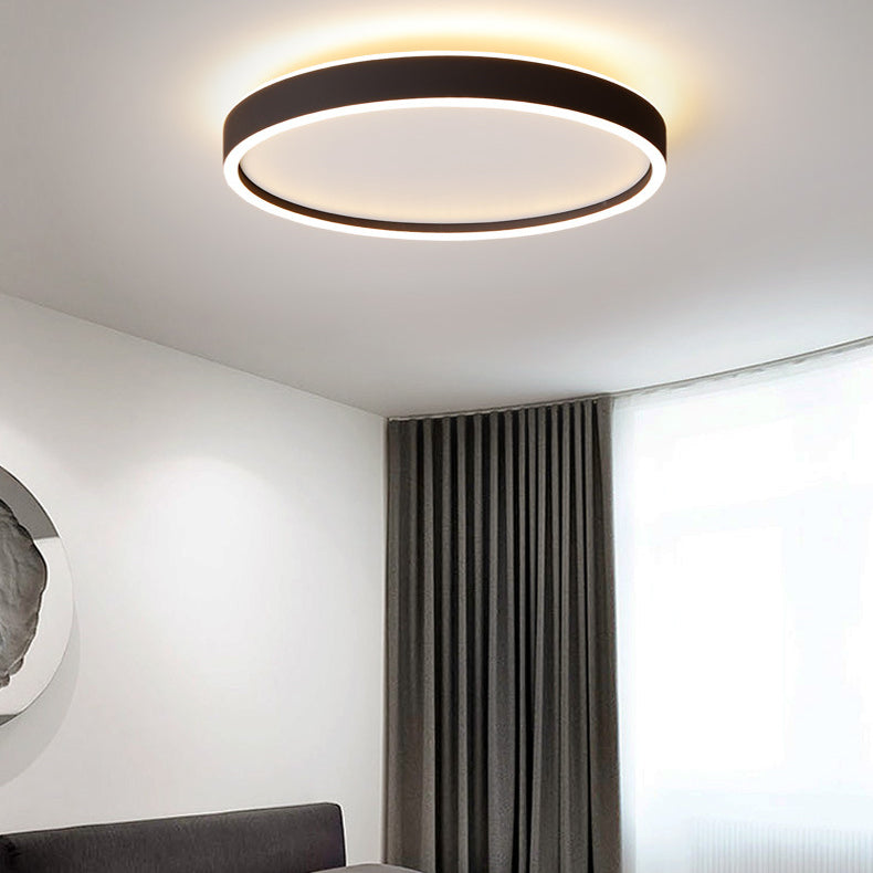 Metal Circular Flush mount Ceiling Lamp Minimalism Style LED Flush Mount Lighting for Bedroom