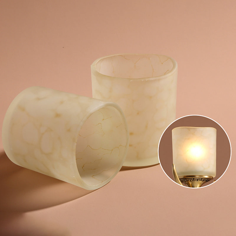 Multi-Head Chandelier Light Fixtures Rustic Antler Chandelier Pendant Lamp with White Glass Shade