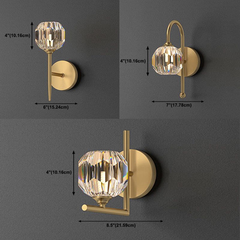 8.5"/7"/6" Wild Crystal Sconce Light Postmodern Wall Mounted Light Fixture