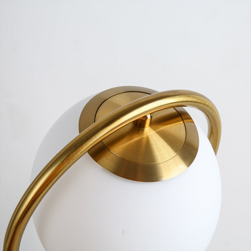 Lampade da tavolo Globe Lampade da comodino moderne in metallo a 1 luce in oro
