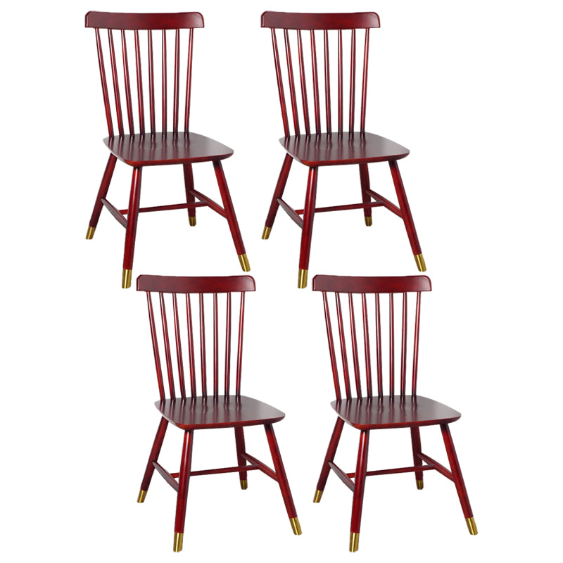 Traditional Wood Windsor Back Side Chair 19'' Wide Indoor Dining Chair