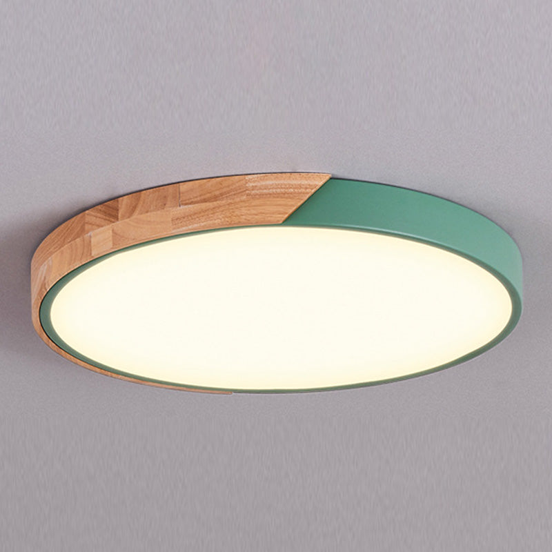 Macron LED Light Fixture Acrylic Colorful Ceiling Mount Light for Sitting Room