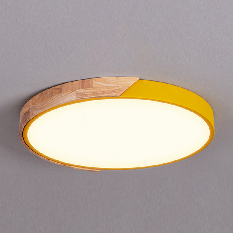 Macron LED Light Fixture Acrylic Colorful Ceiling Mount Light for Sitting Room