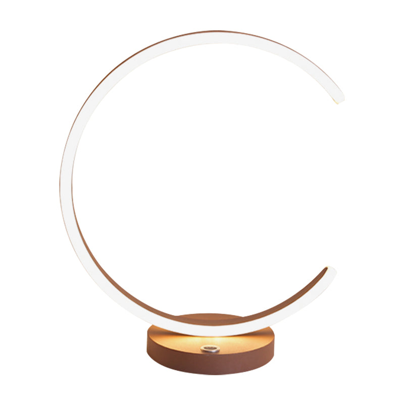 Koffie gebogen nachtkastje lamp Minimalisme LED Acryl Taakverlichting in warm/wit licht