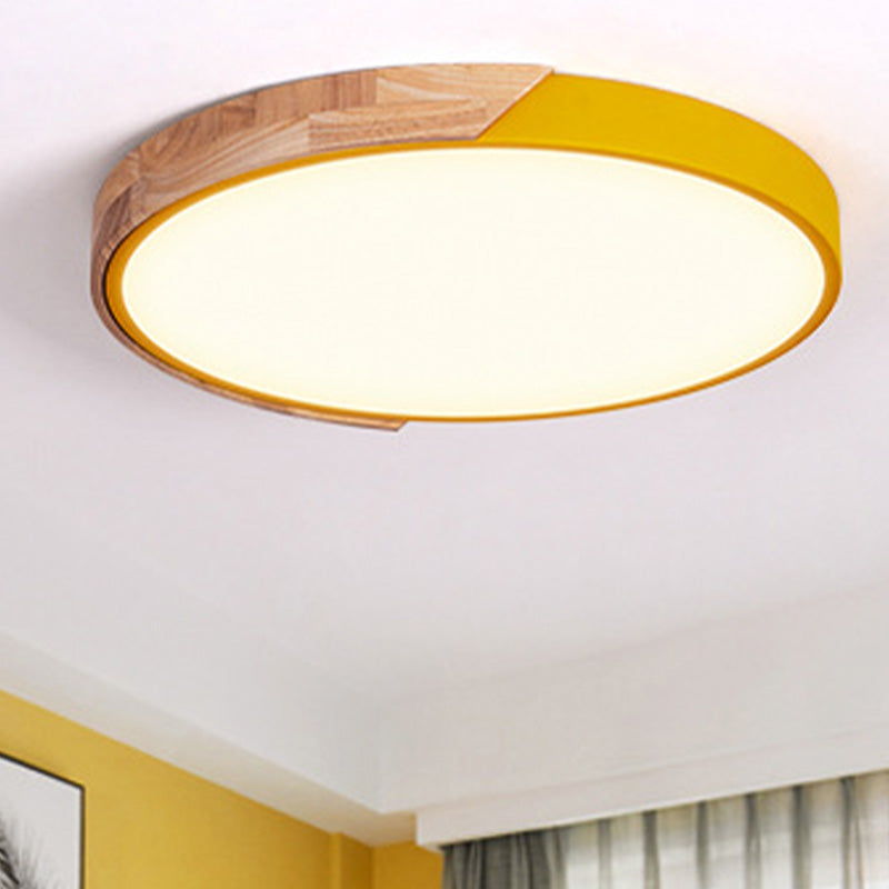 Macron LED Light Fixture Acrylic Colorful Ceiling Mount Light for Sitting Room