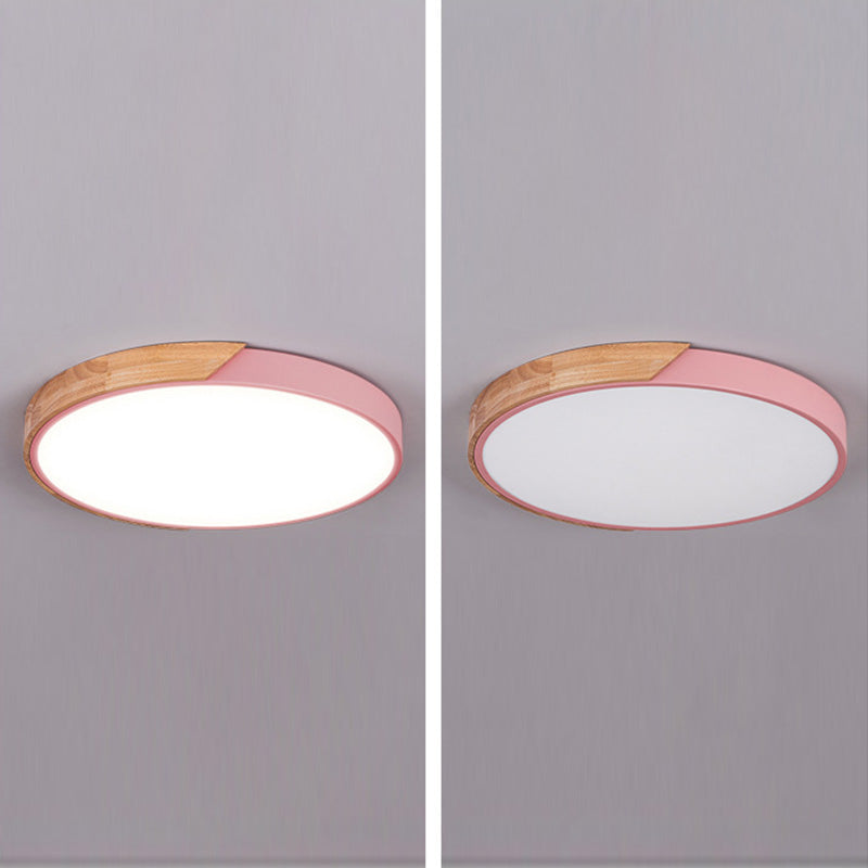 Macron LED Light Fixture Acrylic Colorful Ceiling Mount Light for Sitting Room