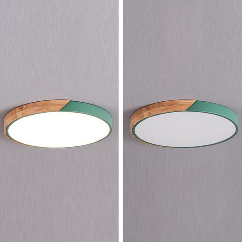 Macron LED Light Fixture Acrylic Colorful Ceiling Mount Light for Sitting Room