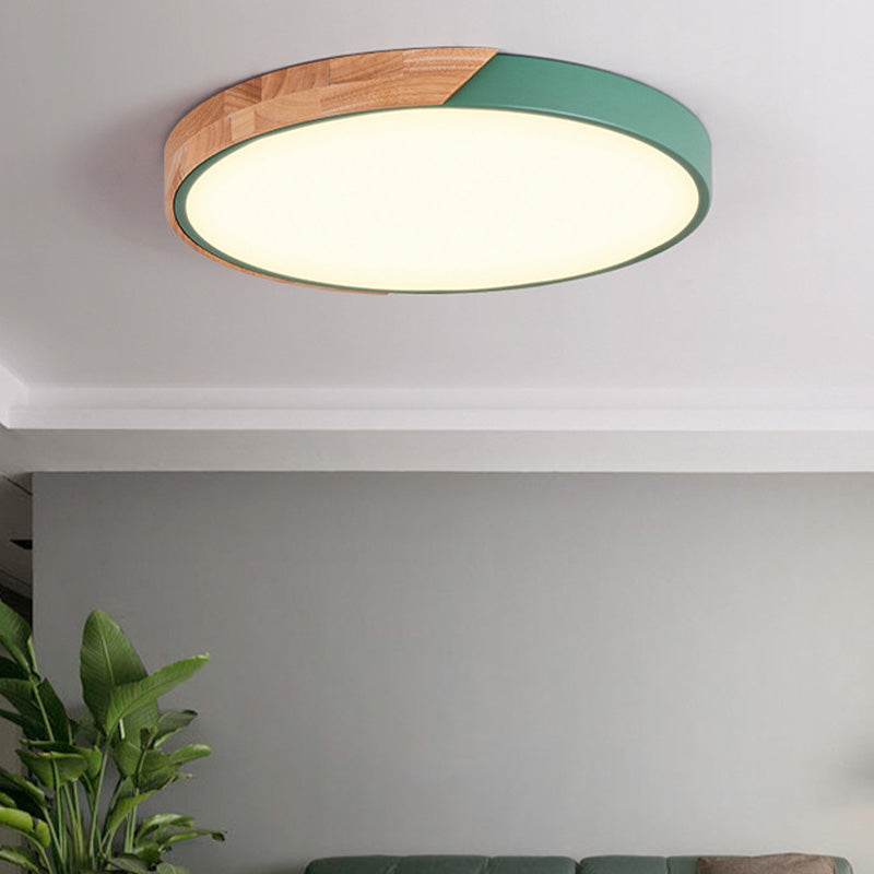 Macron LED Light Fixture Acrylic Colorful Ceiling Mount Light for Sitting Room