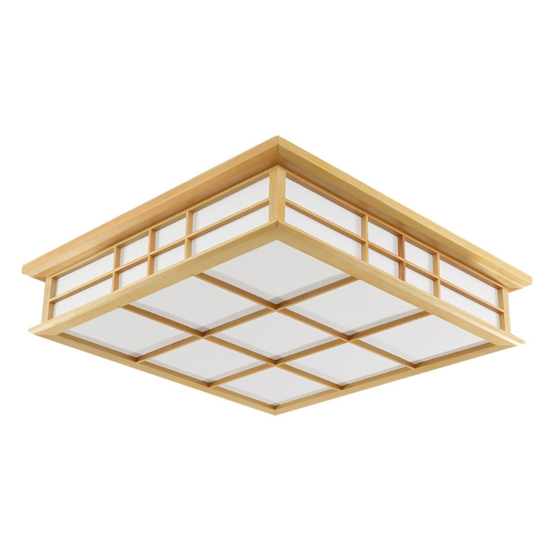 Square Flush Mount Lighting Fixtures Modern Beige Flush Mount Lamp with Acrylic Shade