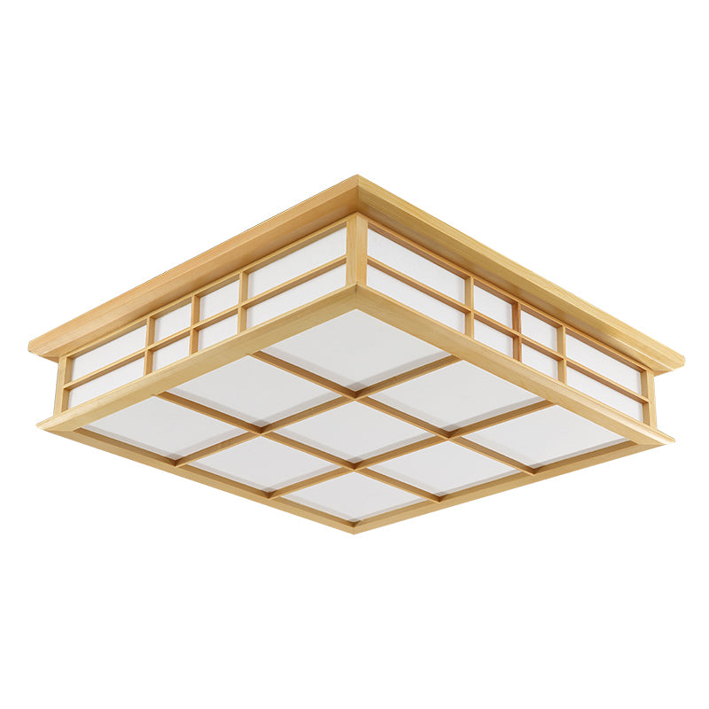 Luminaires encastrés carrés, lampe encastrée moderne beige avec abat-jour en acrylique