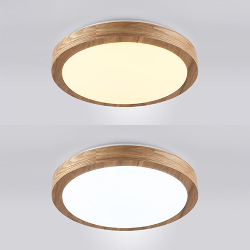 Modern Round Flush Mount Ceiling Light 1-Light Living Room Flush Mount Lamp with Acrylic Shade