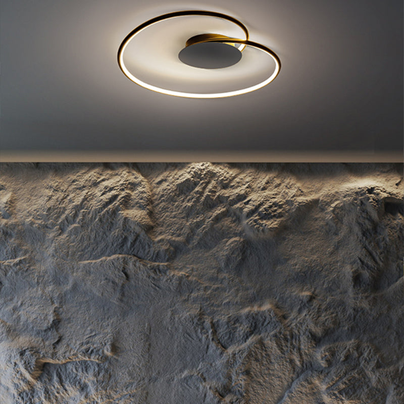 Creative Contemporary Flush Mount Lamp Acrylic Shade LED Lamp for Bedroom