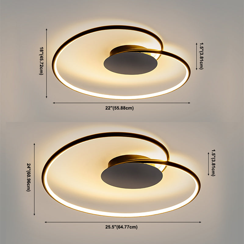 Creative Contemporary Flush Mount Lamp Acrylic Shade LED Lamp for Bedroom