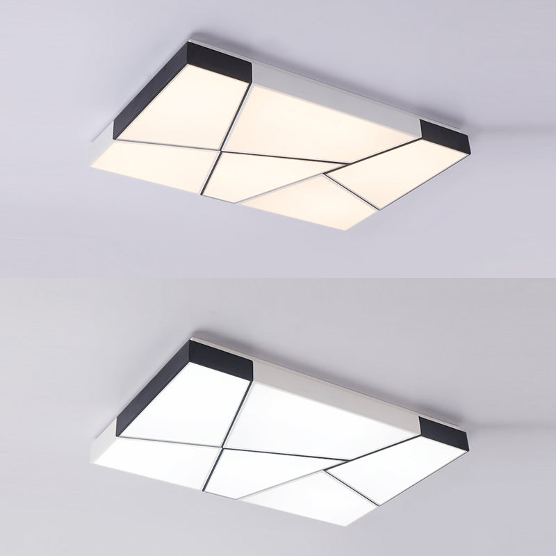 Modern Geometric LED Flushmount Ceiling Light Fixtures for Living Room