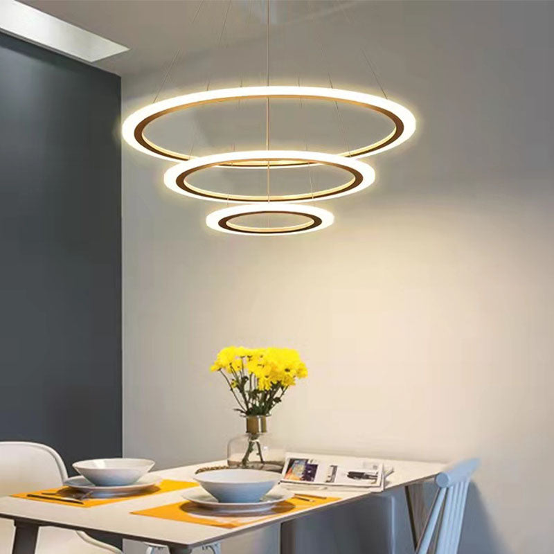 Multi-Tier Chandelier Light Fixture Modern Simplicity Acrylic Pendant Lighting for Restaurant