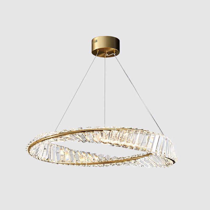 Multi-Tier Chandelier Light Fixture Modern Simplicity Crystal Pendant Lighting for Restaurant
