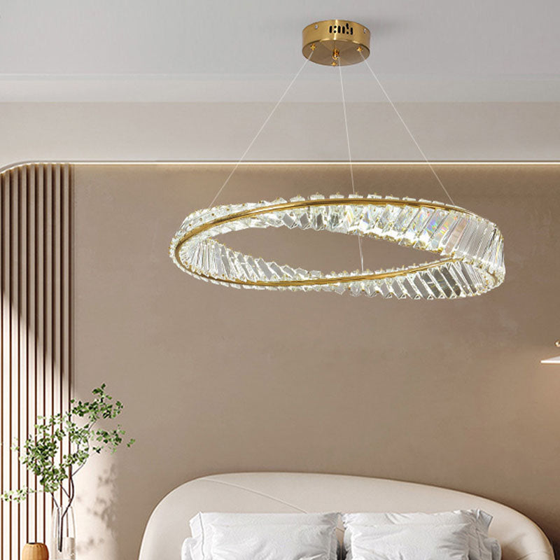 Multi-Tier Chandelier Light Fixture Modern Simplicity Crystal Pendant Lighting for Restaurant