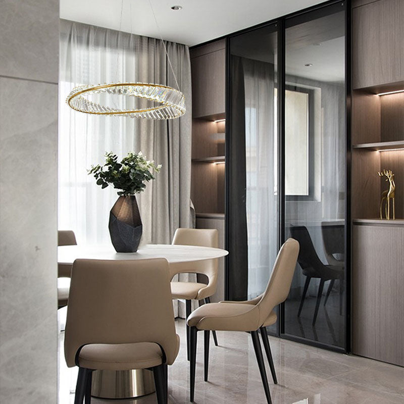 Multi-Tier Chandelier Light Fixture Modern Simplicity Crystal Pendant Lighting for Restaurant