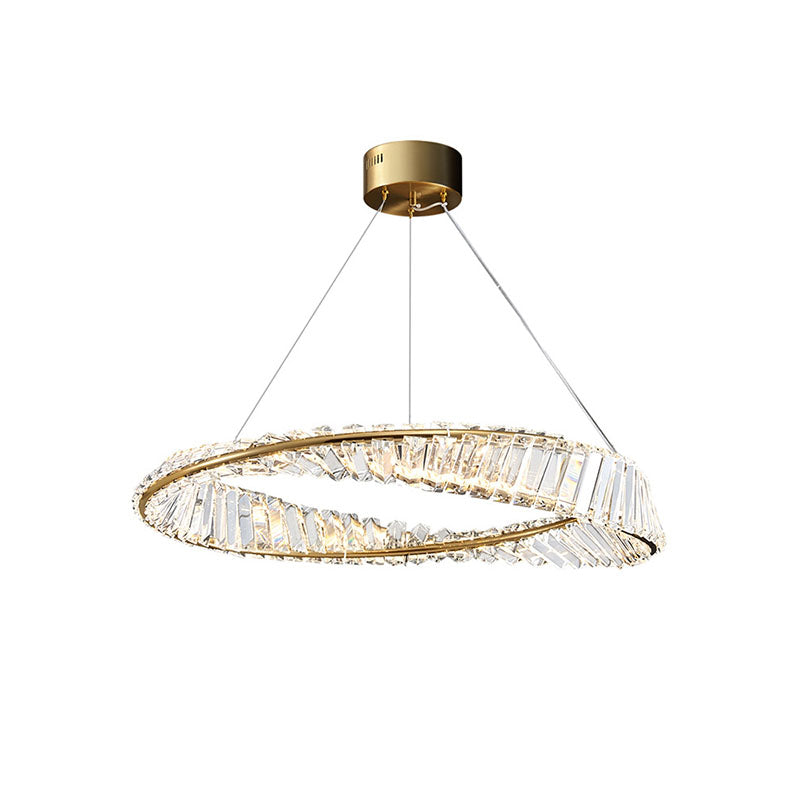 Multi-Tier Chandelier Light Fixture Modern Simplicity Crystal Pendant Lighting for Restaurant