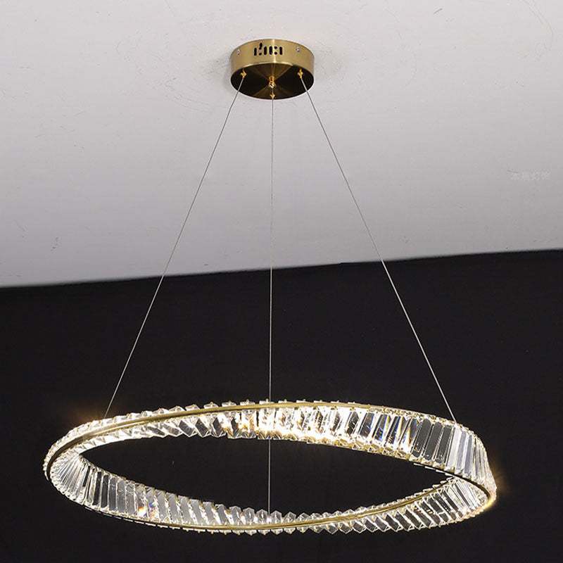 Multi-Tier Chandelier Light Fixture Modern Simplicity Crystal Pendant Lighting for Restaurant