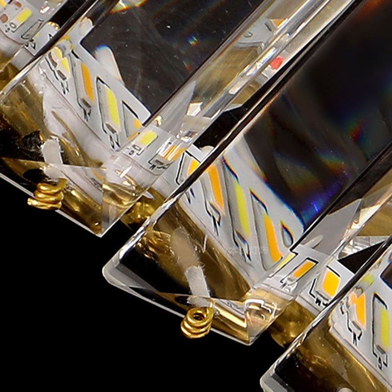 Multi-Tier Chandelier Light Fixture Modern Simplicity Crystal Pendant Lighting for Restaurant