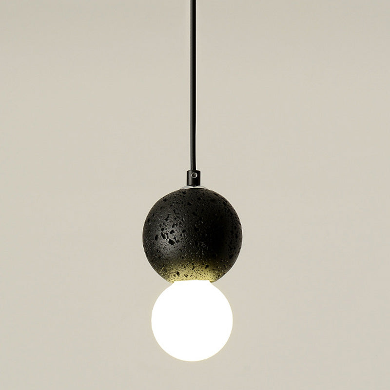 Salon rond suspendant la lumière du pendentif en pierre nordique de style nordique