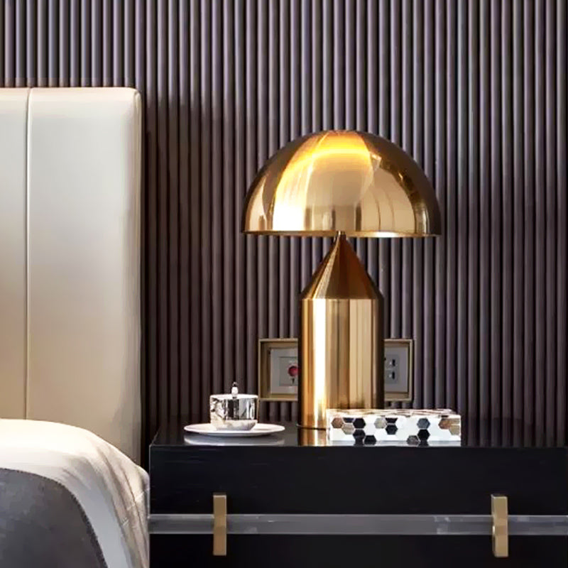 Metal Dome Shaped Nights and Lamp Contemporary Style Table Light for Bedroom