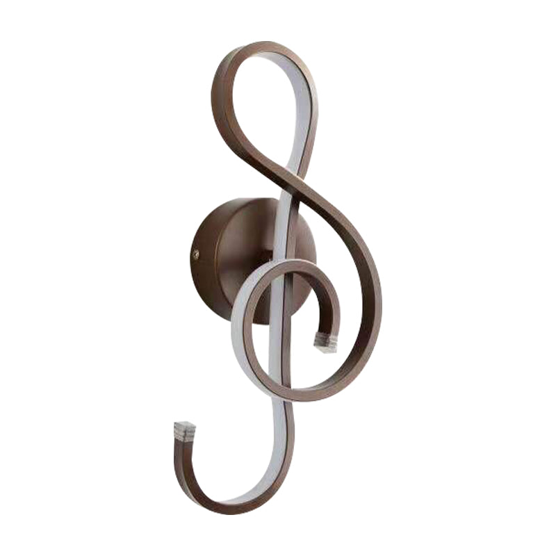 LED BEDBAD SCONCE Licht Hedendaags wit/zwart/koffiemuur gemonteerde verlichting met gedraaide acrylschaduw, warm/wit licht