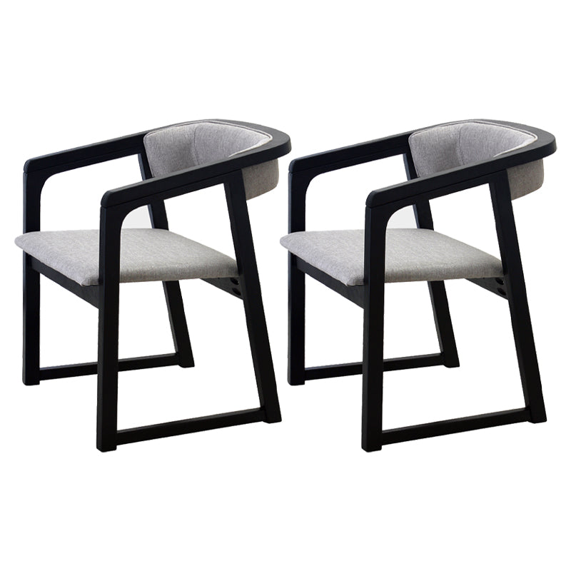Modern Wood Indoor-Outdoor Chair with Arm Home Open Back Dining Side Chair