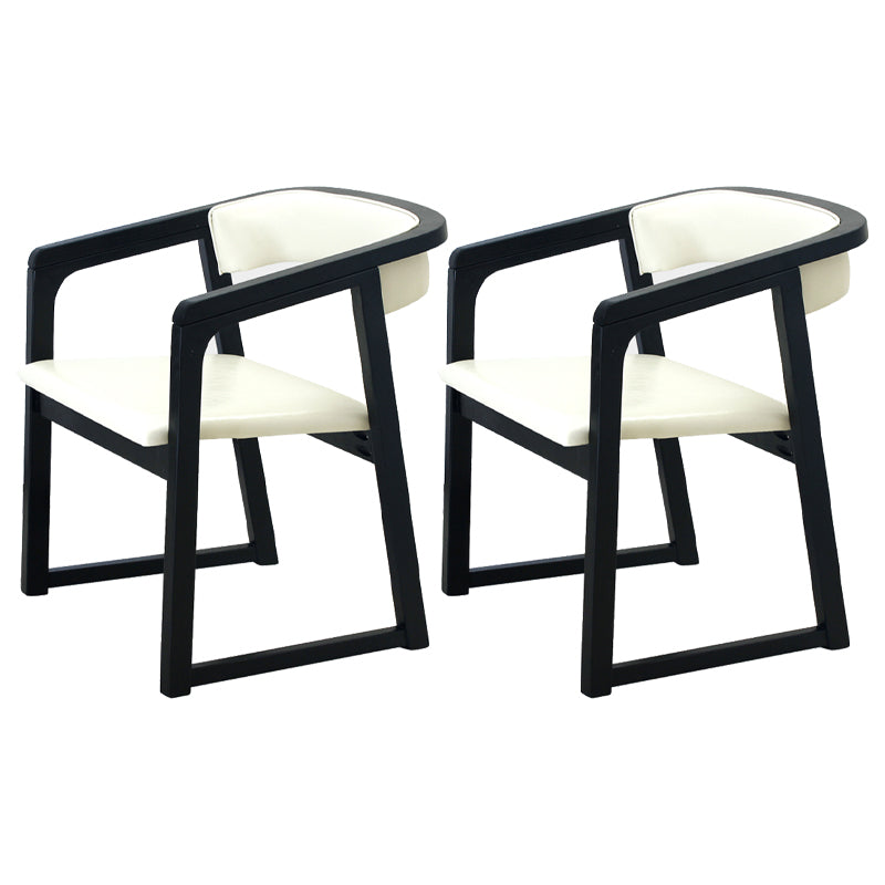 Modern Wood Indoor-Outdoor Chair with Arm Home Open Back Dining Side Chair