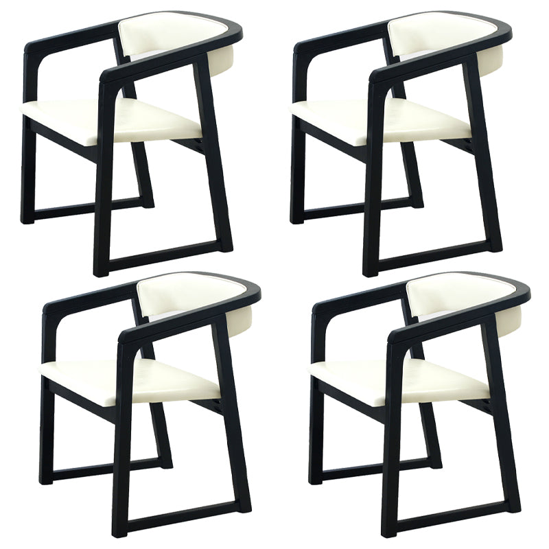 Modern Wood Indoor-Outdoor Chair with Arm Home Open Back Dining Side Chair