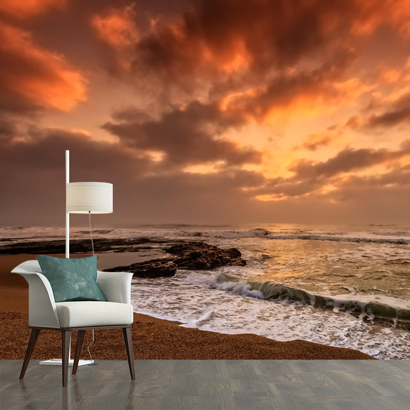 Photography Seascape Mural Wall Decor Environment Friendly for Living Room