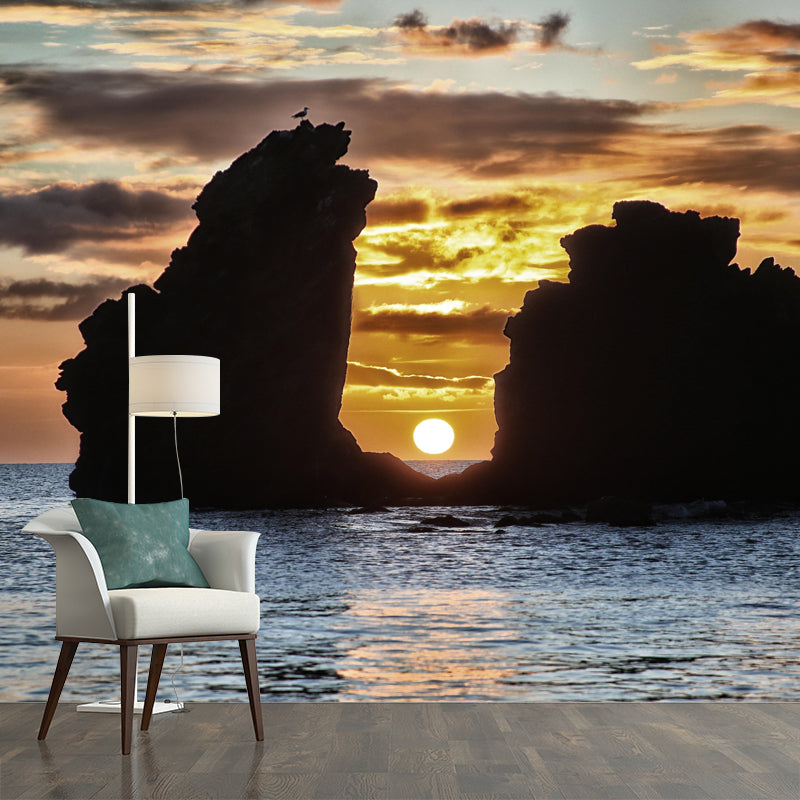Contemporary Seascape Mural Wall Decor Environment Friendly for Bathroom