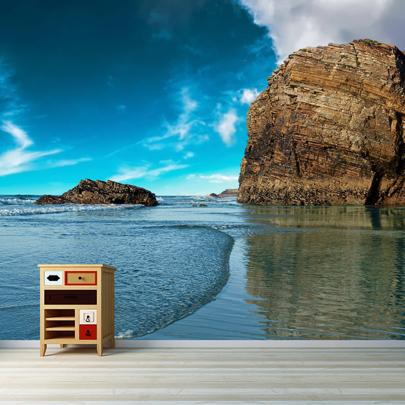 Contemporary Seascape Mural Wall Decor Environment Friendly for Bathroom