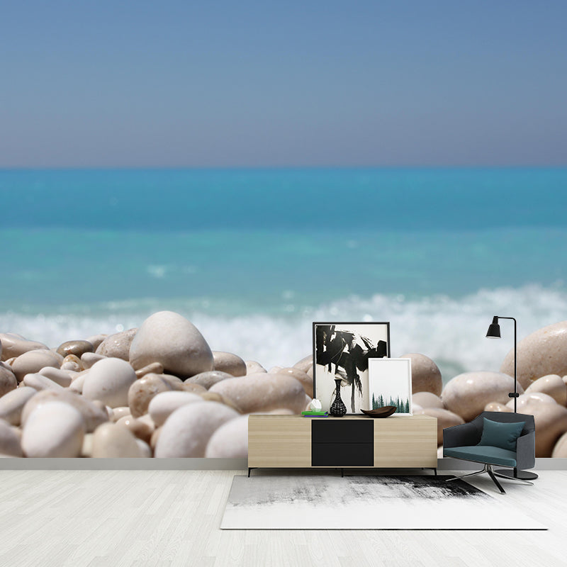 Contemporary Seascape Mural Wall Decor Environment Friendly for Bathroom