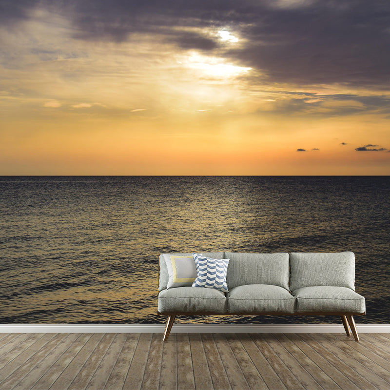 Customized Beautiful Seascape Mural Mildew Resistant Wallpaper for Dining Room